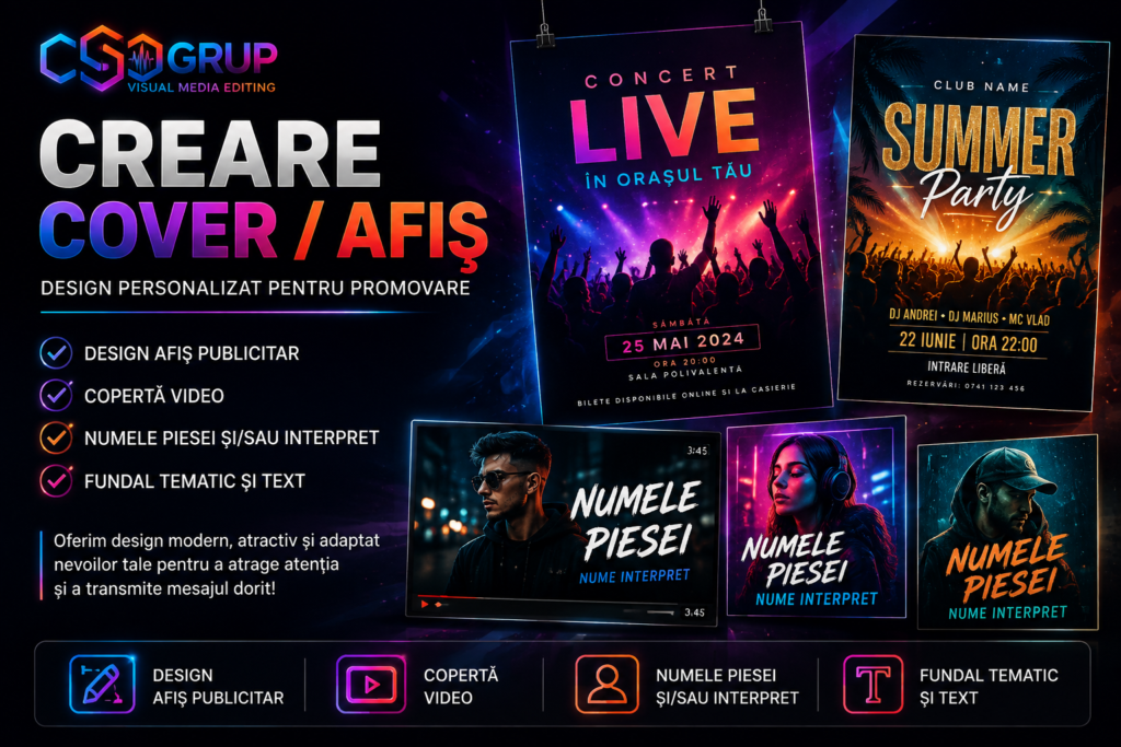 Creare Cover Afis – Design personalizat