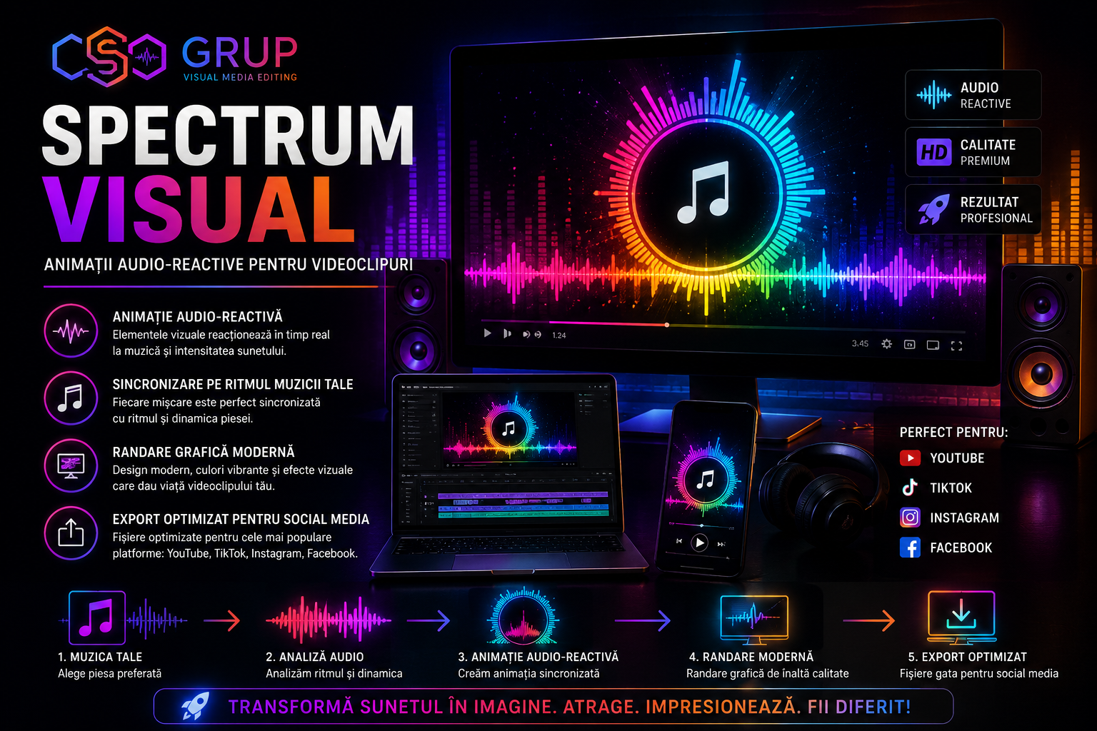 Spectrum Visual Animatii audio-reactive