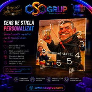 Ceas de sticla personalizat
