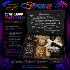 Cutie Cadou pentru Nasi Personalizata