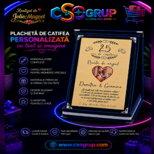 Placheta de Catifea Personalizata