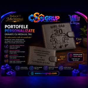 Portofel gravat personalizat