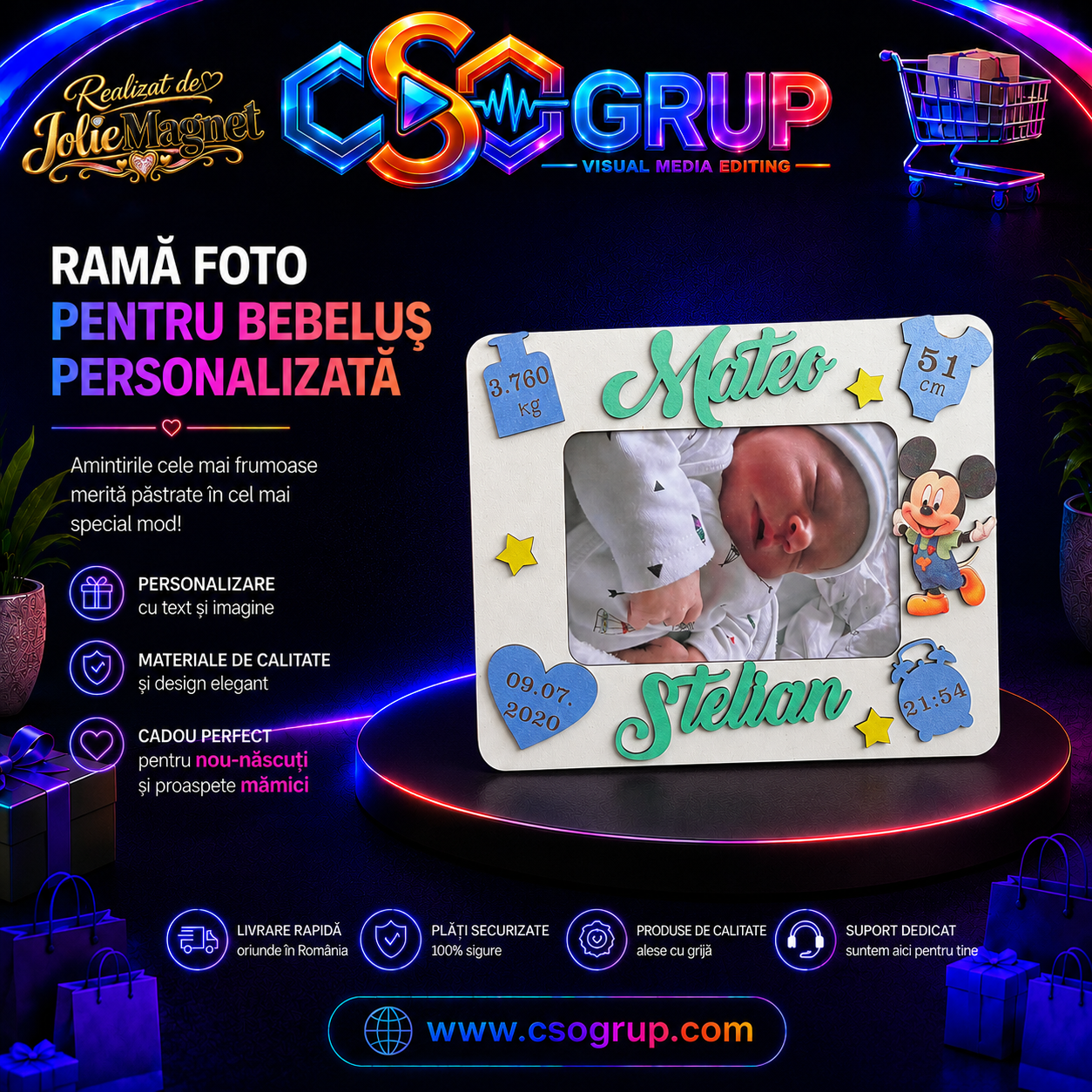 Rama Foto pentru Bebelus Personalizata