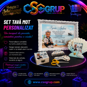 Tava de Mot Personalizata cu Accesorii