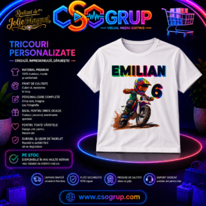 Tricouri Albe pentru Adulti Personalizate