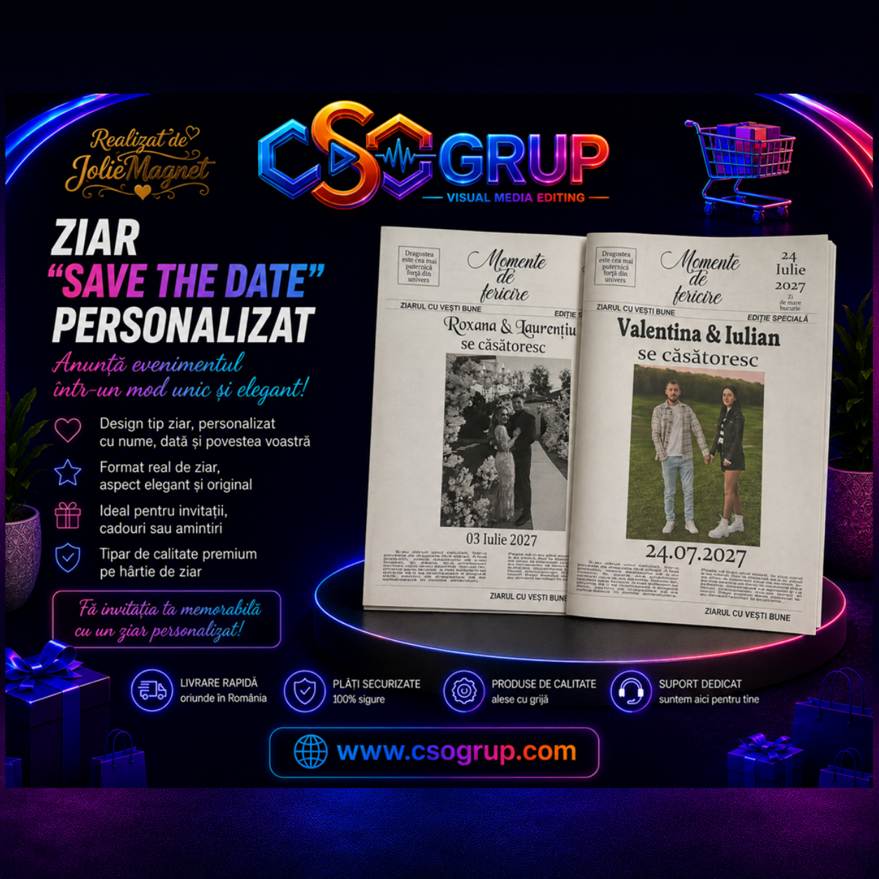 Ziar Save the Date Personalizat