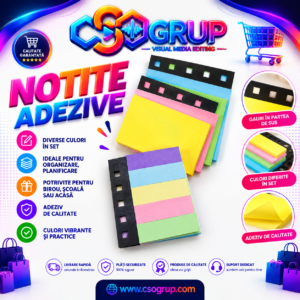 Notite Adezive Multicolore