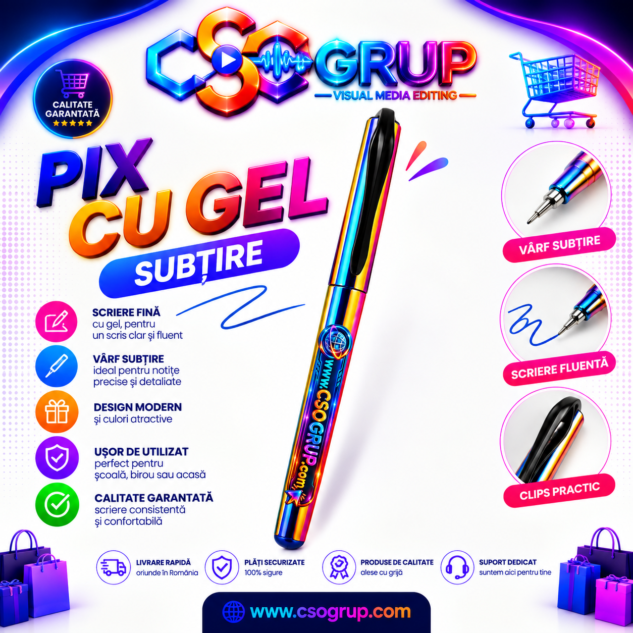 Pix cu Gel Varf Subtire CSO Grup