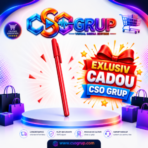 Pix cu scriere rosie CSO Grup