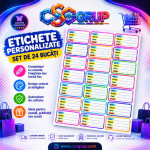Set 24 etichete scolare CSO Grup